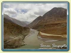 Confluence of Sindh and Zanskar River,Ladakh